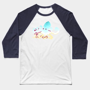 Modern Pixel Sea Octopus Baseball T-Shirt